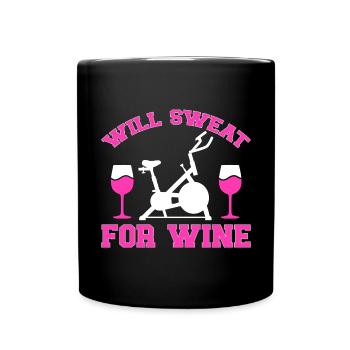 Indoor Cycling Bike Workout - Full Colour Mug - black - Front