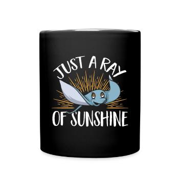 Stachelrochen Mantarochen Ozean Rochen - Tasse einfarbig - Schwarz - Vorne