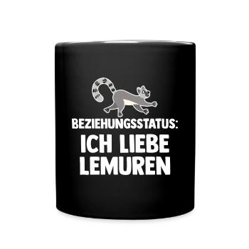 Lemur - Tasse einfarbig - Schwarz - Vorne