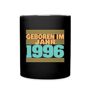 Jahr 1996 - Tasse einfarbig - Schwarz - Vorne