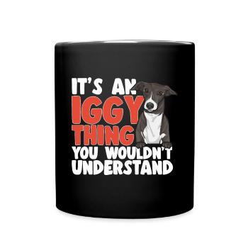 Lévrier italien Greyhound Chiens - Mug uni - noir - Devant