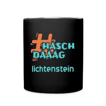 Land Lichtenstein - Tasse einfarbig - Schwarz - Vorne