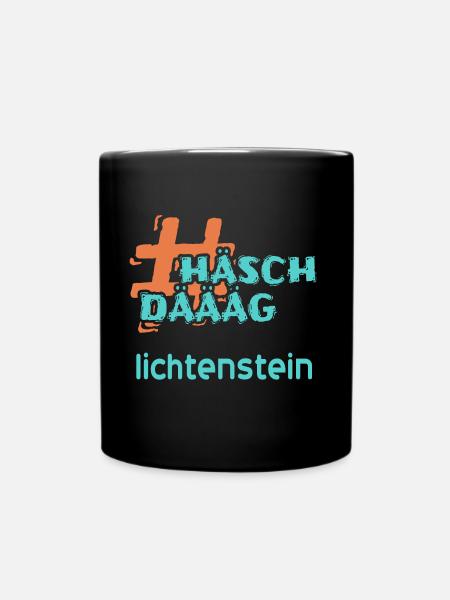 Land Lichtenstein - Tasse einfarbig - Schwarz