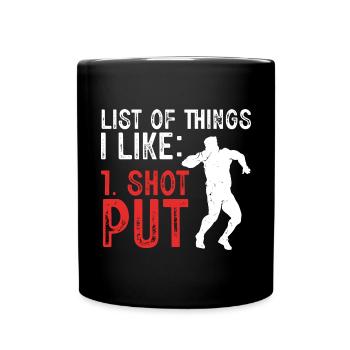 Lancer du poids Athlétisme - Mug uni - noir - Devant