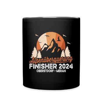 Alpenüberquerung 2024 Oberstdorf Meran - Tasse einfarbig - Schwarz - Vorne