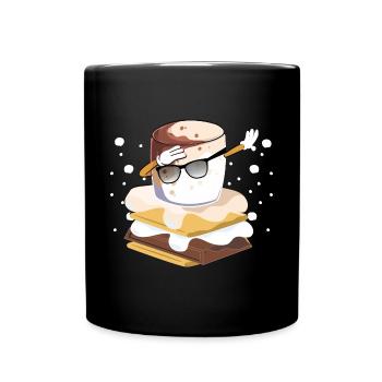 Enfants Camping Guimauve Cool Dabbing Smore - Mug uni - noir - Devant