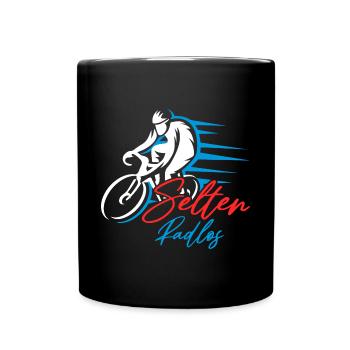 Coole Fahrrad und Mountainbike Geschenke MTB - Tasse einfarbig - Schwarz - Vorne