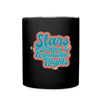Rayures étoilées et droits de reproduction - Mug uni - noir - Devant