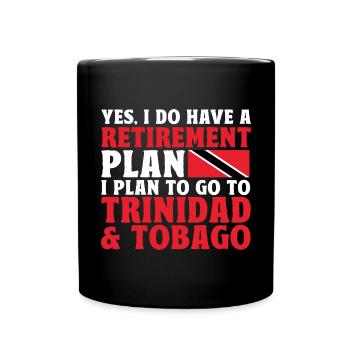 Trinidad und Tobago Flagge - Tasse einfarbig - Schwarz - Vorne