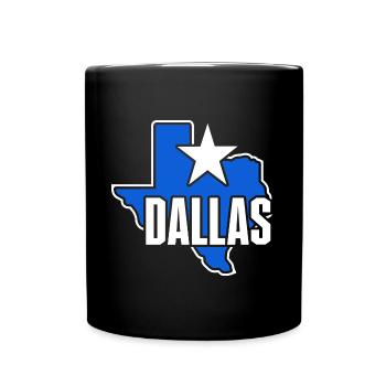 Conception de carte Dallas Texas pour les fiers Dallasites - Mug uni - noir - Devant