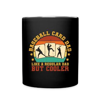 Father Men Vintage Collector Baseball Card Dad - Tasse einfarbig - Schwarz - Vorne