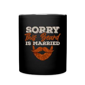 Bart Meme Tut mir leid, dieser Bart ist verheiratet Lustiger Bart - Tasse einfarbig - Schwarz - Vorne