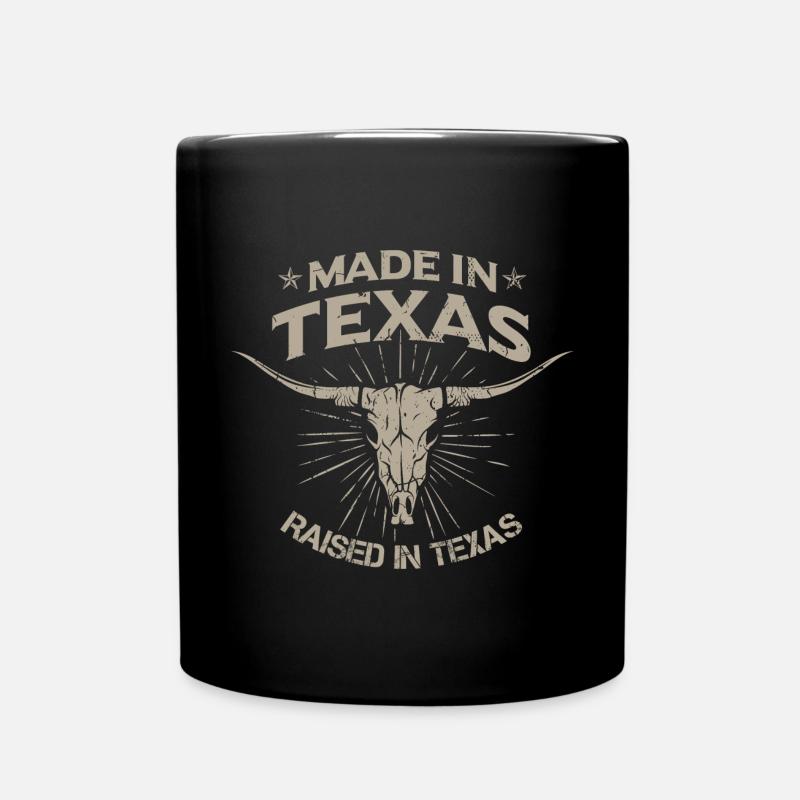 Hergestellt in Texas - Tasse einfarbig - Schwarz