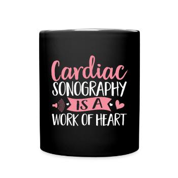 Kardiologe Medizinische Sonographie Ultraschall - Tasse einfarbig - Schwarz - Vorne