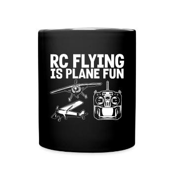 Ferngesteuertes Flugzeug Modellflugzeug - Tasse einfarbig - Schwarz - Vorne