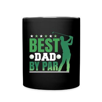 Bester Vater nach Par - Tasse einfarbig - Schwarz - Vorne