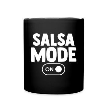 Salsa Tanz Tänzer - Tasse einfarbig - Schwarz - Vorne