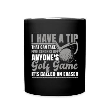 Golf Humor Joke Funny - Full Colour Mug - black - Front