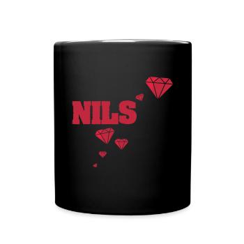 First name Nils - Full Colour Mug - black - Front