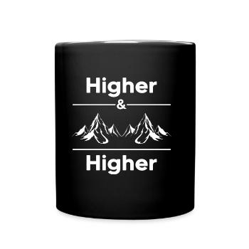 alpinist mountaineer alpine mountain hiking mountain summit - Full Colour Mug - black - Front