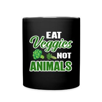 Véganisme végétalien - Mug uni - noir - Devant