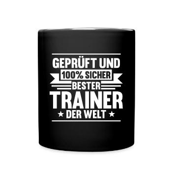 Bester Trainer Der Welt - Tasse einfarbig - Schwarz - Vorne