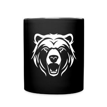 Bär - Tasse einfarbig - Schwarz - Vorne