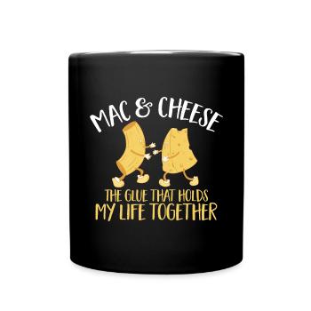 Macaroni Cheese Lover Mac And Cheese - Full Colour Mug - black - Front