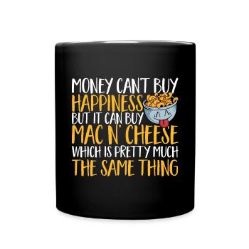 Macaroni Cheese Lover Mac And Cheese - Full Colour Mug - black - Front