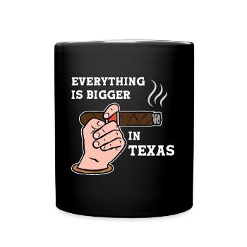 Cigar in Texas design for proud Texans - Full Colour Mug - black - Front
