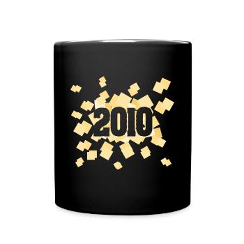Jahrgang 2010 - Tasse einfarbig - Schwarz - Vorne