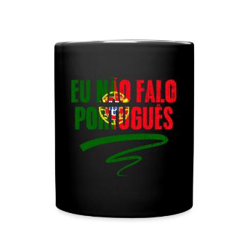 Retro Eu Não Falo Português I Don't Speak - Full Colour Mug - black - Front