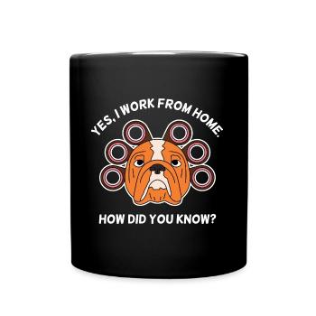 Arbeit von zu Hause aus Relax Design für stolze - Tasse einfarbig - Schwarz - Vorne