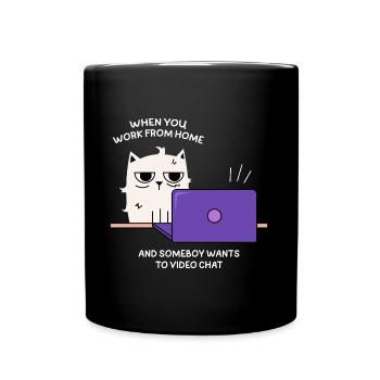 Work Video Chats Design for Proud Pinoys - Full Colour Mug - black - Front