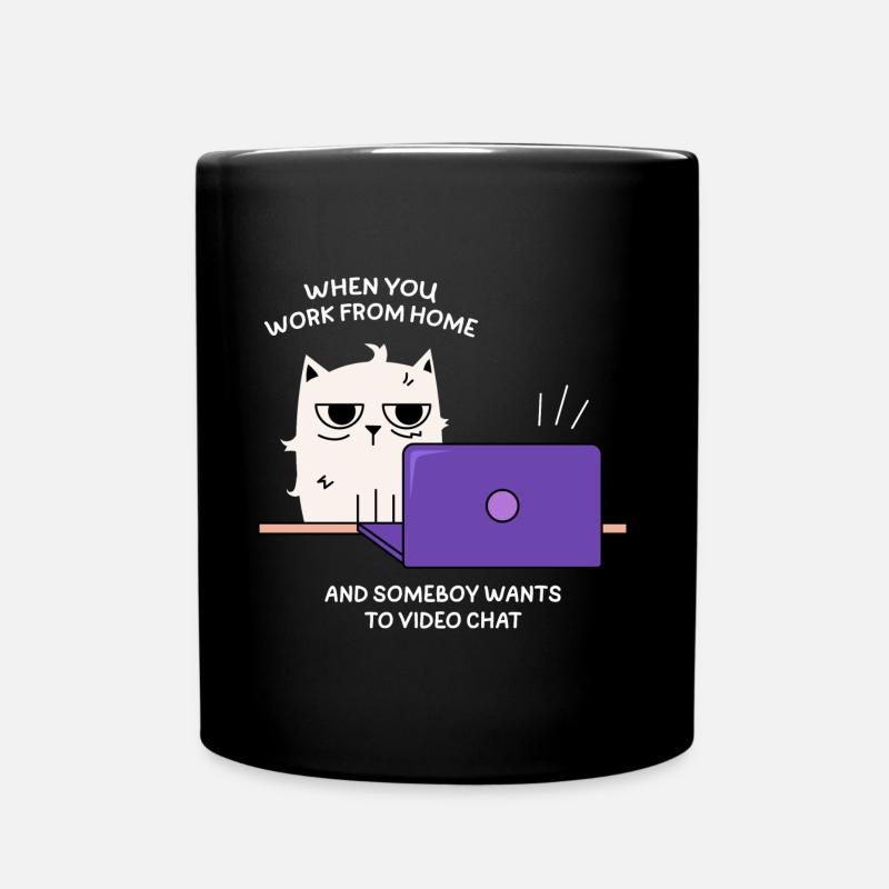 Work Video Chats Design for Proud Pinoys - Full Colour Mug - black
