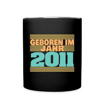 Jahr 2011 - Tasse einfarbig - Schwarz - Vorne