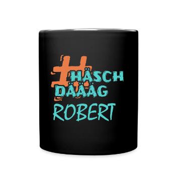 Vorname Robert - Tasse einfarbig - Schwarz - Vorne