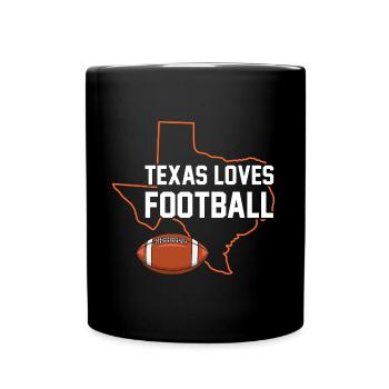 Conception de carte de football du Texas pour les fans fiers - Mug uni - noir - Devant