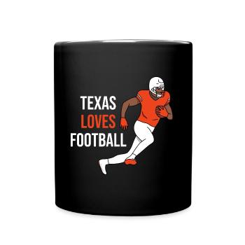 Design de football texan pour les fiers fans du Texas - Mug uni - noir - Devant