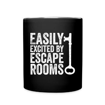 Challenge Puzzle Game Easily Excited By Escape Roo - Full Colour Mug - black - Front