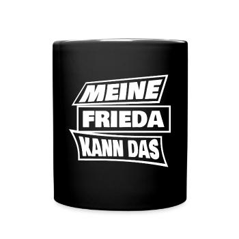Geschenk für Frieda - Tasse einfarbig - Schwarz - Vorne