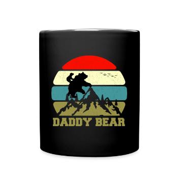 Daddy Bear climb the Mountain in Forest der Bär - Tasse einfarbig - Schwarz - Vorne