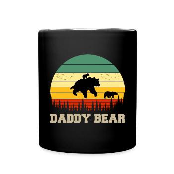 Daddy Bear climb the Mountain in Forest der Bär - Tasse einfarbig - Schwarz - Vorne