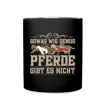 Pferdeliebhaber Reiten Pferde Reiten Pferdestall - Tasse einfarbig - Schwarz - Vorne