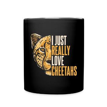 Visage de guépard - Mug uni - noir - Devant