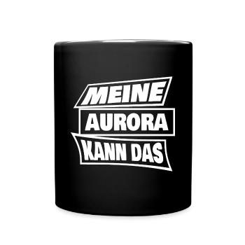 Geschenk für Aurora - Tasse einfarbig - Schwarz - Vorne
