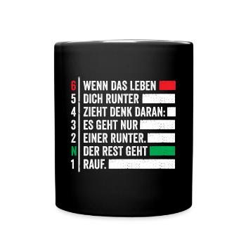 Motorrad Bike - Tasse einfarbig - Schwarz - Vorne