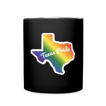 Carte arc-en-ciel par Texas Design for Proud LGBT+ - Mug uni - noir - Devant