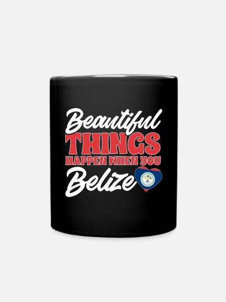 Belize Flagge Belizer - Tasse einfarbig - Schwarz
