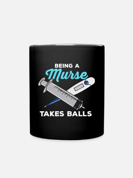 Lustiges Krankenpfleger Pfleger Geschenk - Tasse einfarbig - Schwarz